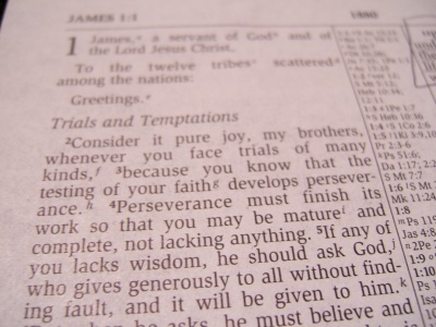 James 1:4 NIV- perseverance